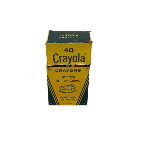 VTG Crayola Crayon Binney & Smith Box & Crayons Retired Colors Brick Red Thistle - Picture 8 of 9